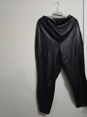 Black Faux Leather Pants - Classic Urban Style